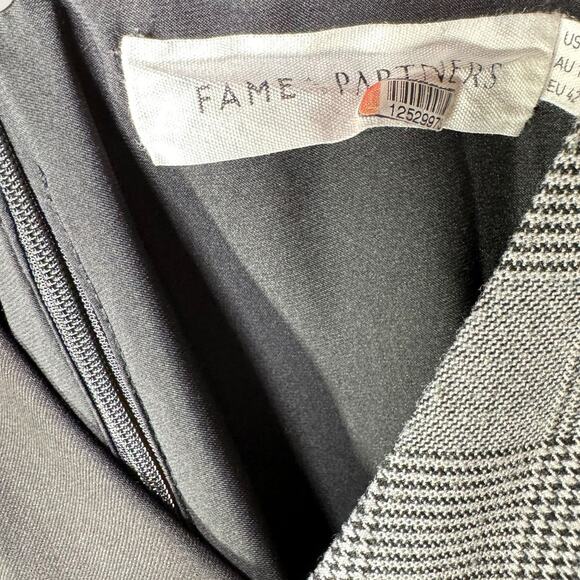 Fame and Partners Everly Colorblock Sheath Dress Black US Size 10 Plaid Two-Tone - Picture 5 of 13